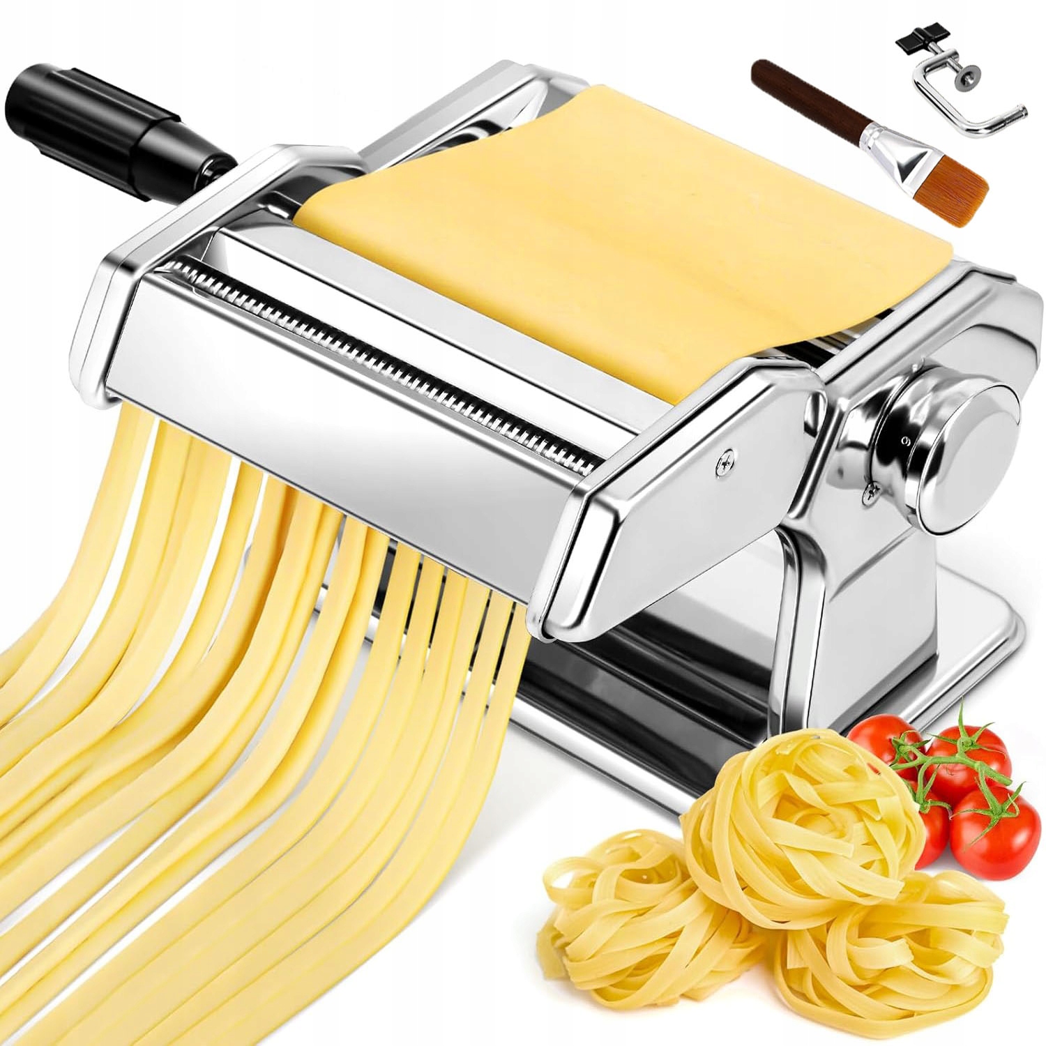 Ruční Strojek Na Těstoviny Se 7 Nastaveními Tloušťky A 2 Šířkami