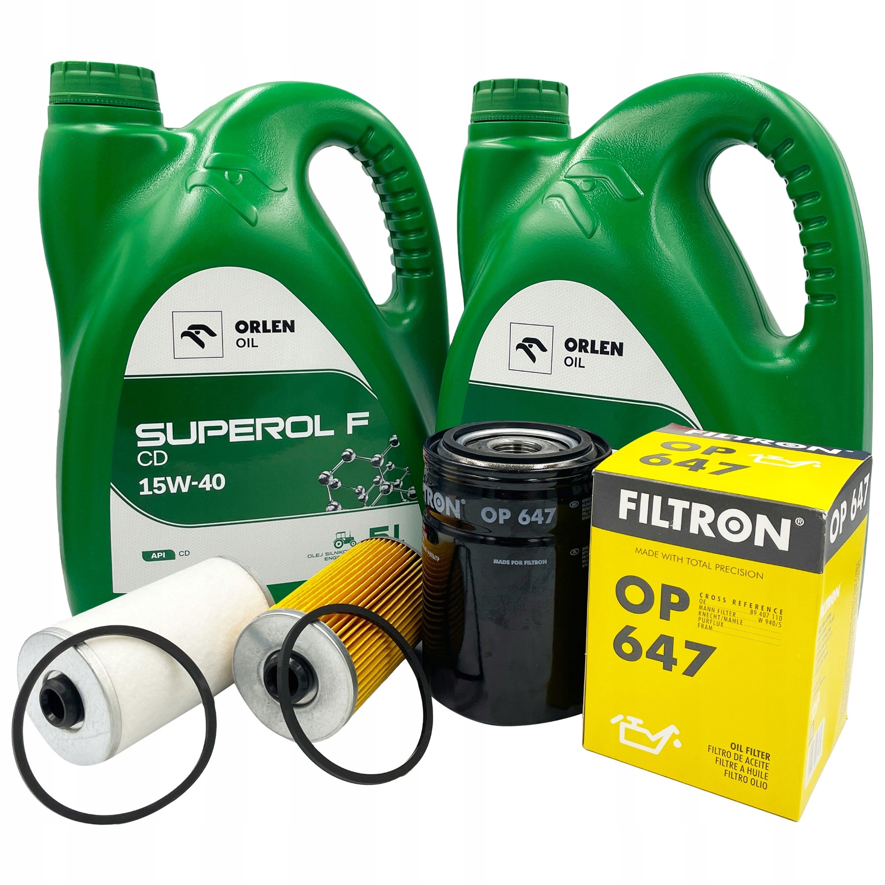 Filtr oleju Ursus C330 C385 C360 + filtry paliwa + olej 15W40 10L Orlen