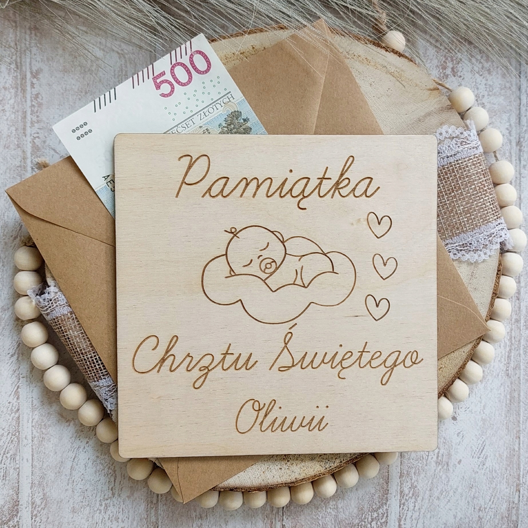 PAMIĄTKA CHRZTU PREZENT NA CHRZCINY CHRZEST GRAWER Marka inny