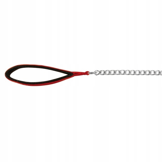 

Smycz łańcuchowa z uchwytem 1m/4mm Czerwony/Czarny