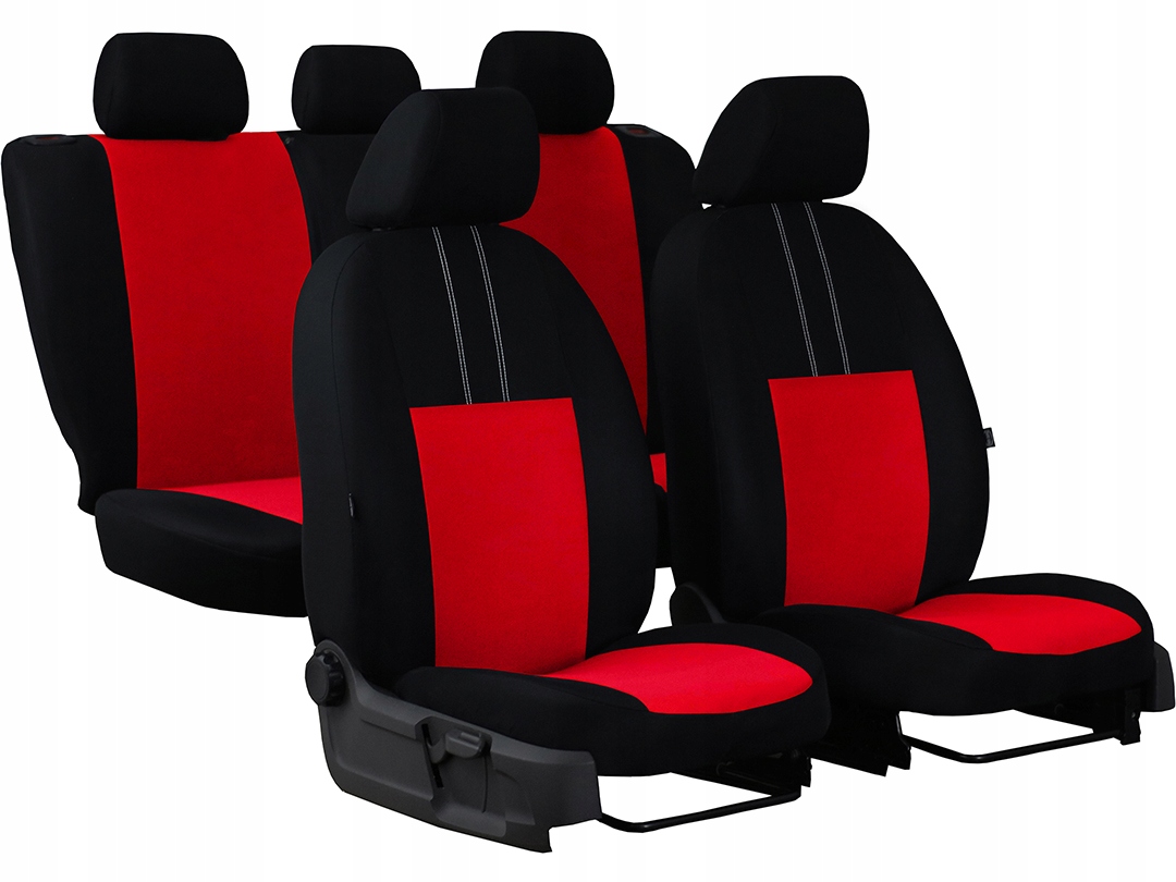 Pokrowce Na Fotele Samochodowe Economic Czerwone Komplet