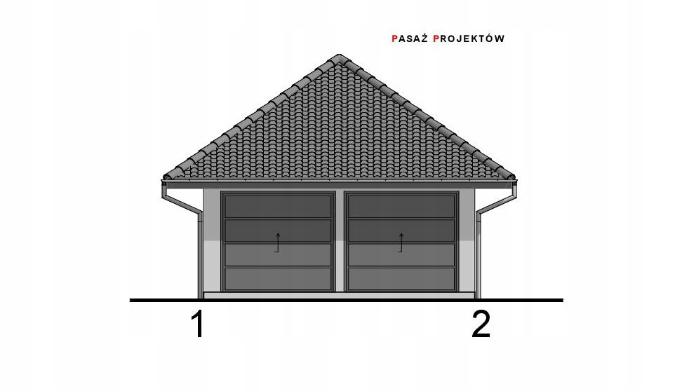 PROJEKT GARAŻU DWUSTANOWISKOWEGO G24-NA ZGŁOSZENIE Kod producenta G25