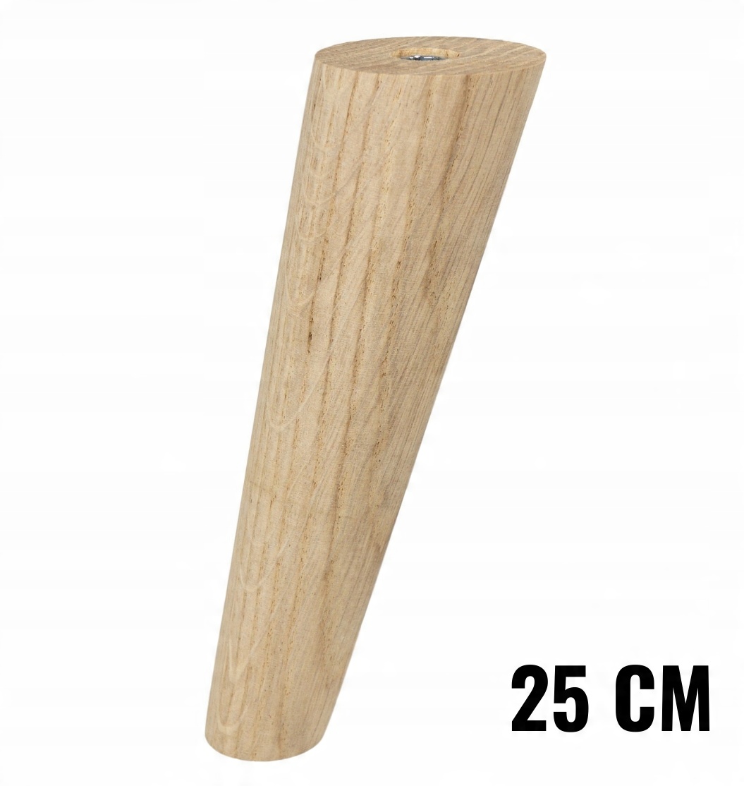 

Noga nóżka dębowa 25 cm dąb nóżka skośna surowa x1