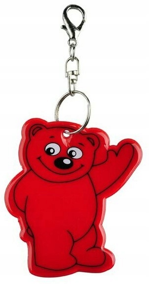 

Brelok Odblaskowy Miś Z Miękkiego Plastiku