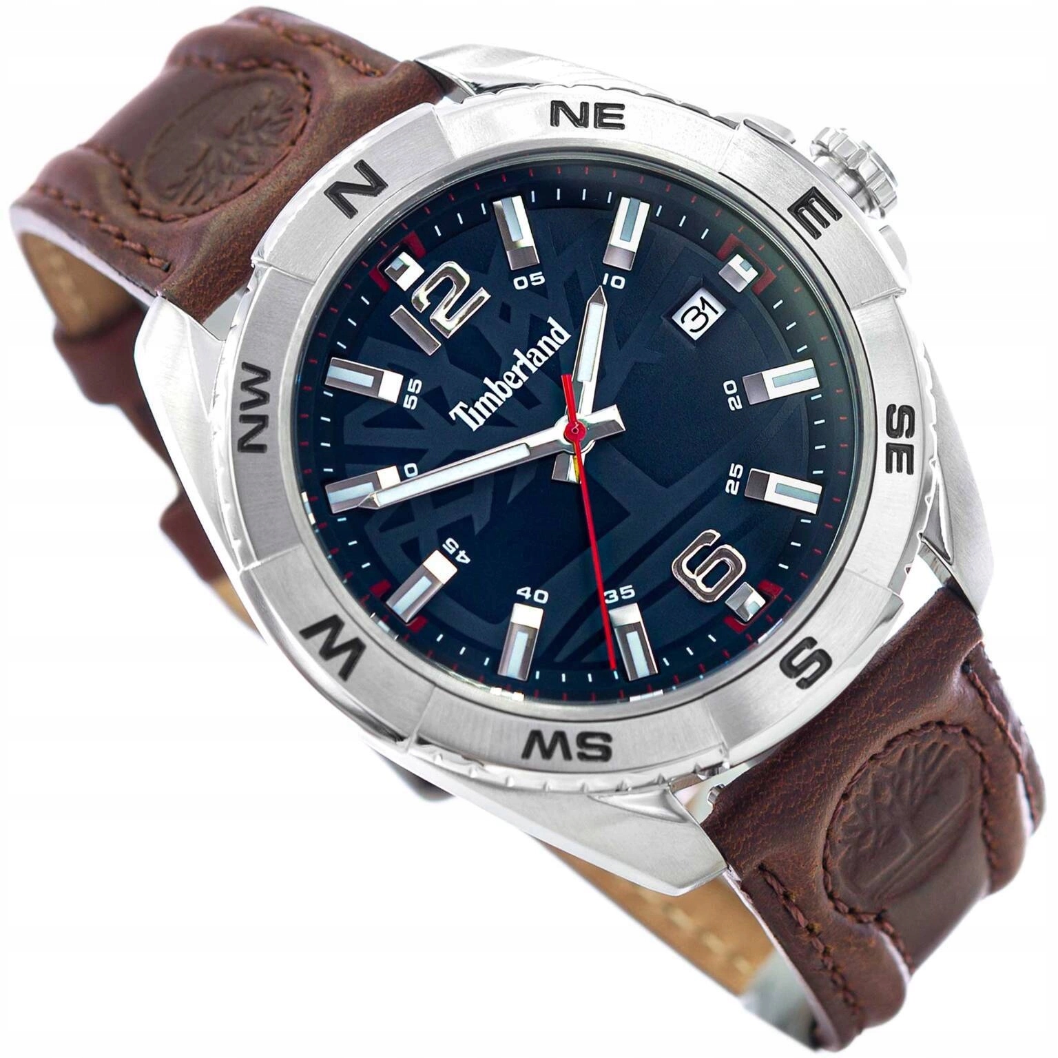 Pánské Hodinky Timberland TDWGB2202102 Hnědé Na Řemínku Datumovka Neobrite