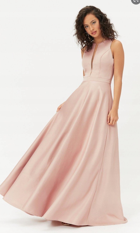 COAST SUKIENKA RÓZOWA ELEGANCKA MAXI GŁADKA S MWD