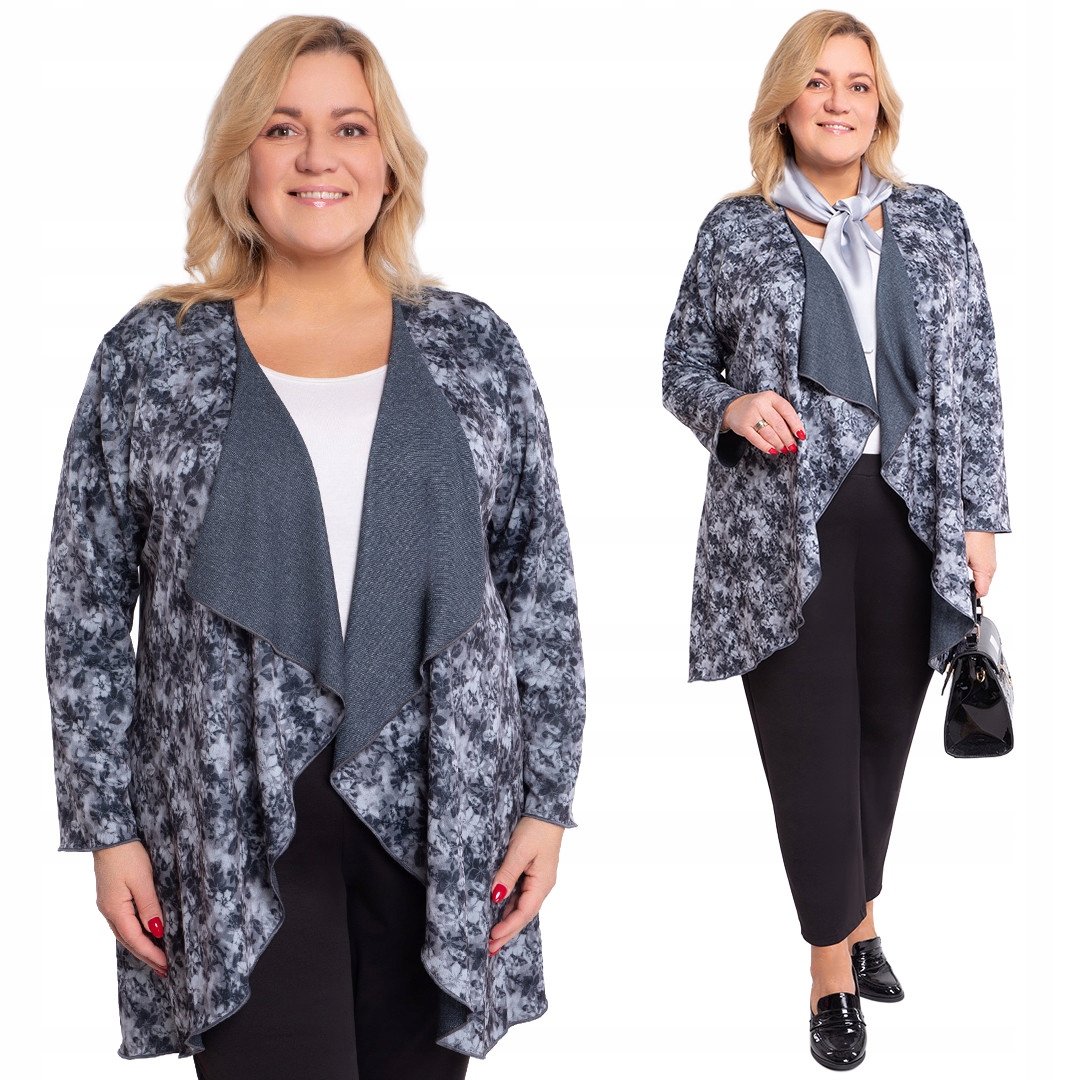 Oboustranný lehký kardigan plus size, velikost 60/62