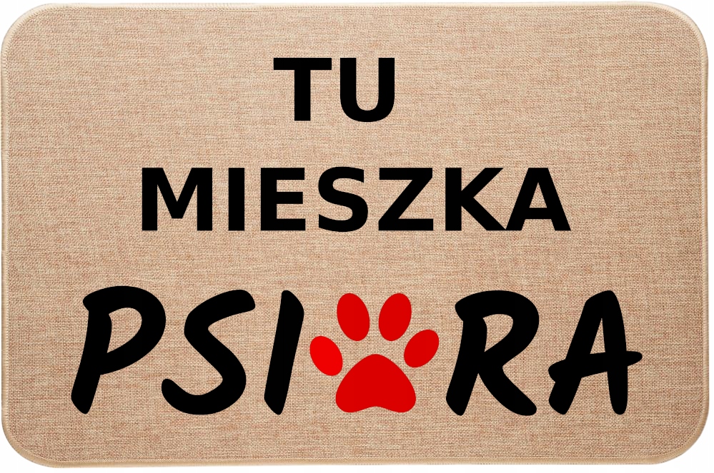 Ľanová Vstupná Stieračka Darček pre Psiaru Tu žije Psiara