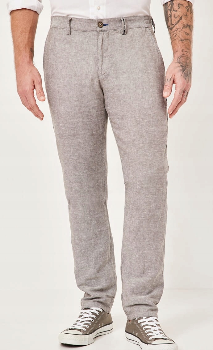 Velké pánské lněné ocelové kalhoty Halifax-redpoint