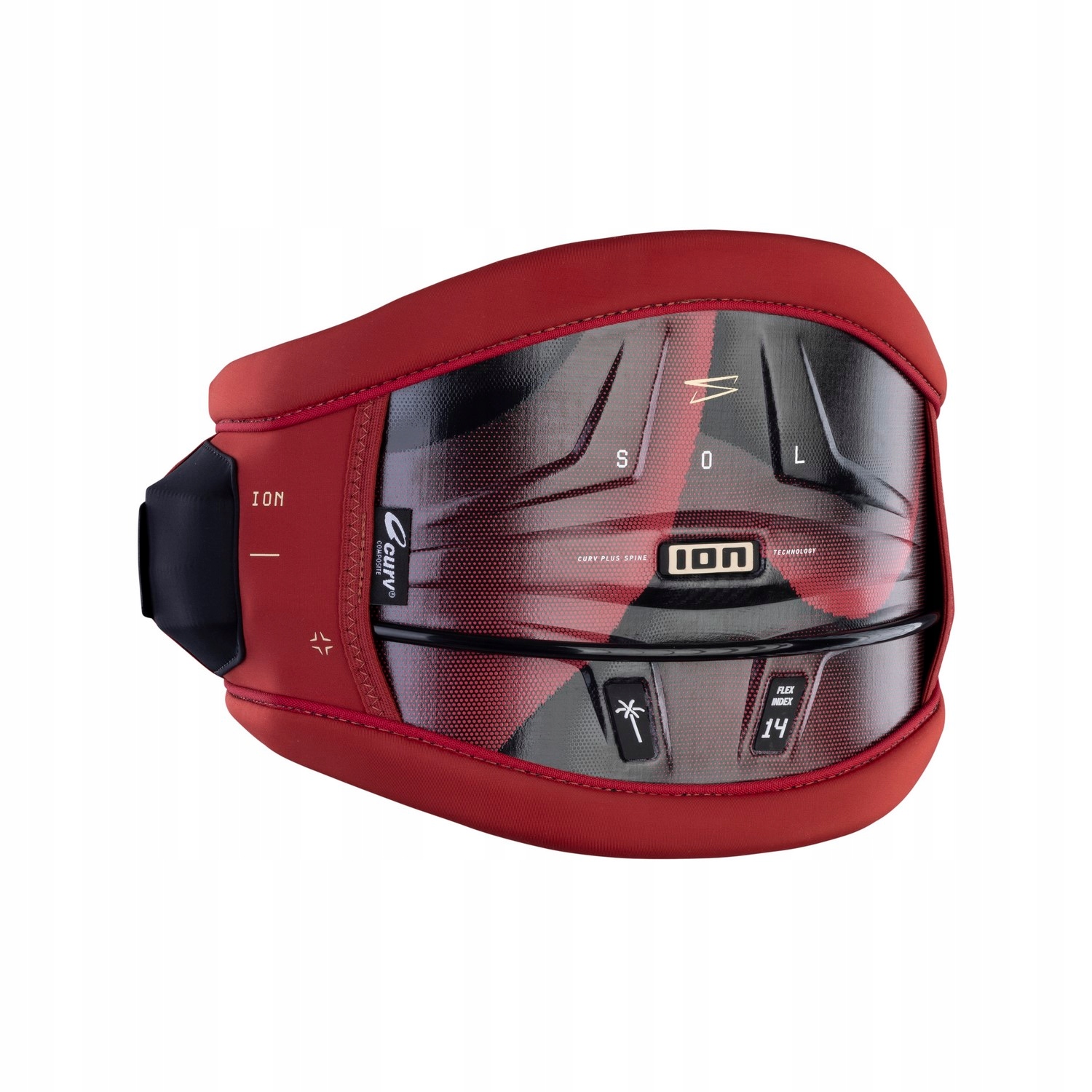 Ion 2025 Trapéz Kite Waist Sol Curv scarlet červený 72/ST