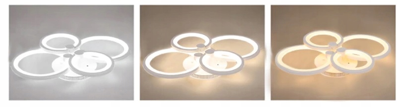 LAMPA LED RING LAMPA SUFITOWA PLAFON ŻYRANDOL RING + Pilot Kształt okrągły