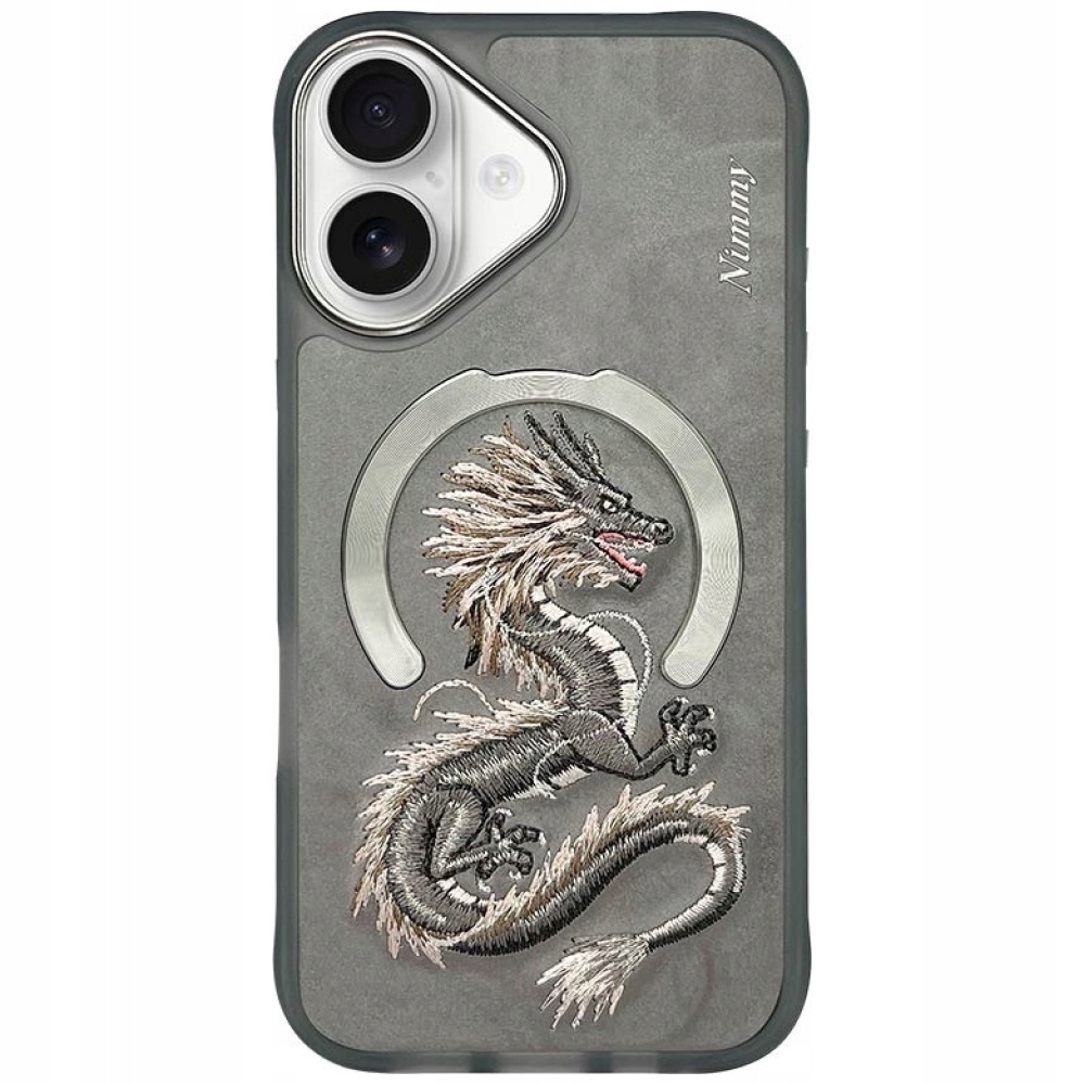 Pouzdro Nimmy Dragon MagSafe pro iPhone 16 šedé