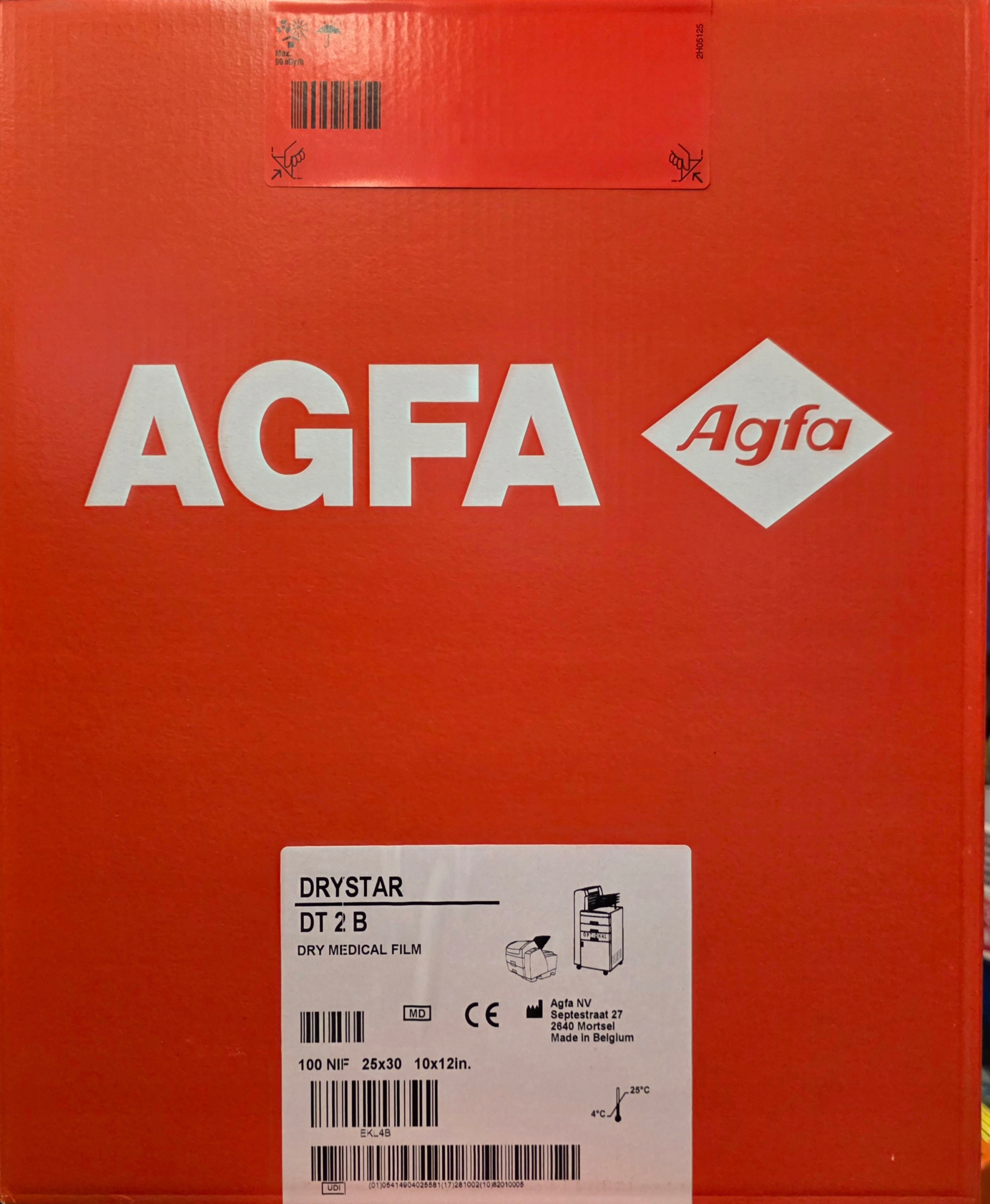 100 x Agfa Drystar Dt 2B lékařská radiologická klišé pro termální tisk