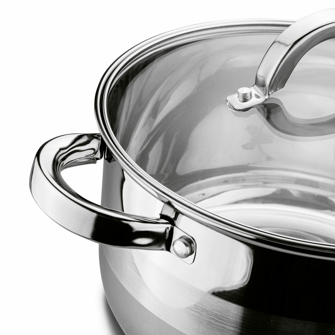 GARNEK Stalowy INDUKCJA z POKRYWKĄ Mały NIERDZEWNY Tadar Roger 1l 14 cm Materiał stal nierdzewna