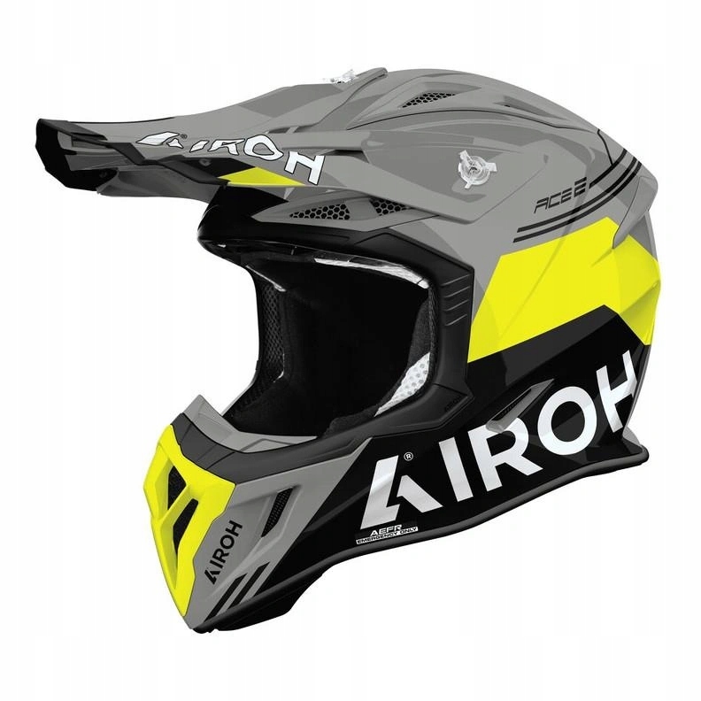 Prilba cross Airoh Aviator Ace 2 Fury Yellow Gloss šedá žltá čierna Darčeky