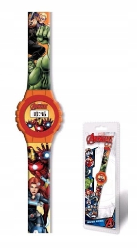 ZEGAREK CYFROWY LED DZIECIĘCY ELEKTRONICZNY DLA DZIECKA MARVEL AVENGERS
