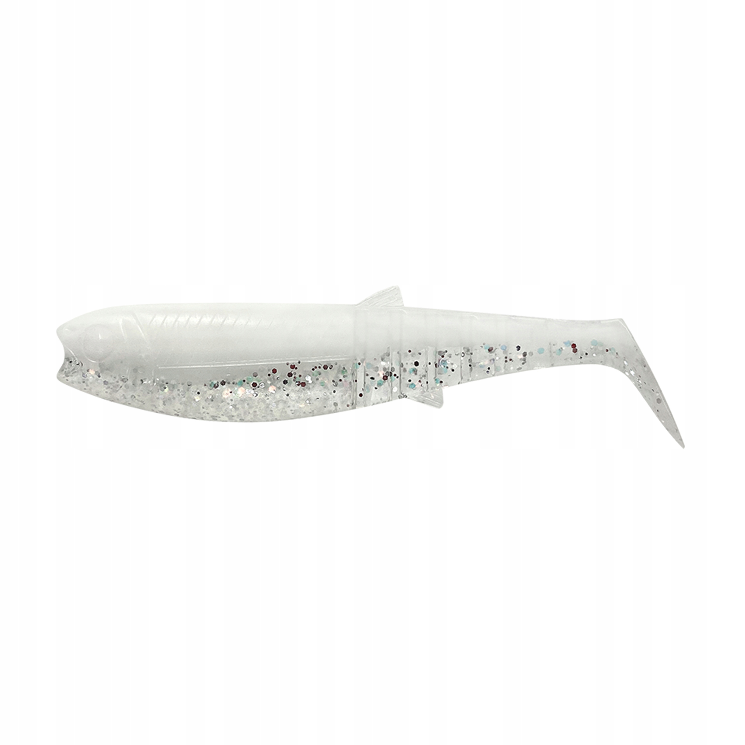 Savage Gear Lb Cannibal Shad 6,8 cm 3g White Flash guma na okonia szczupaka