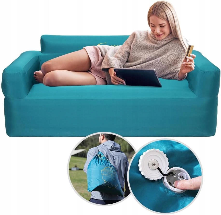 Nafukovacie ležadlo Aerogogo 80x170x74 cm s pumpou, vodotesné