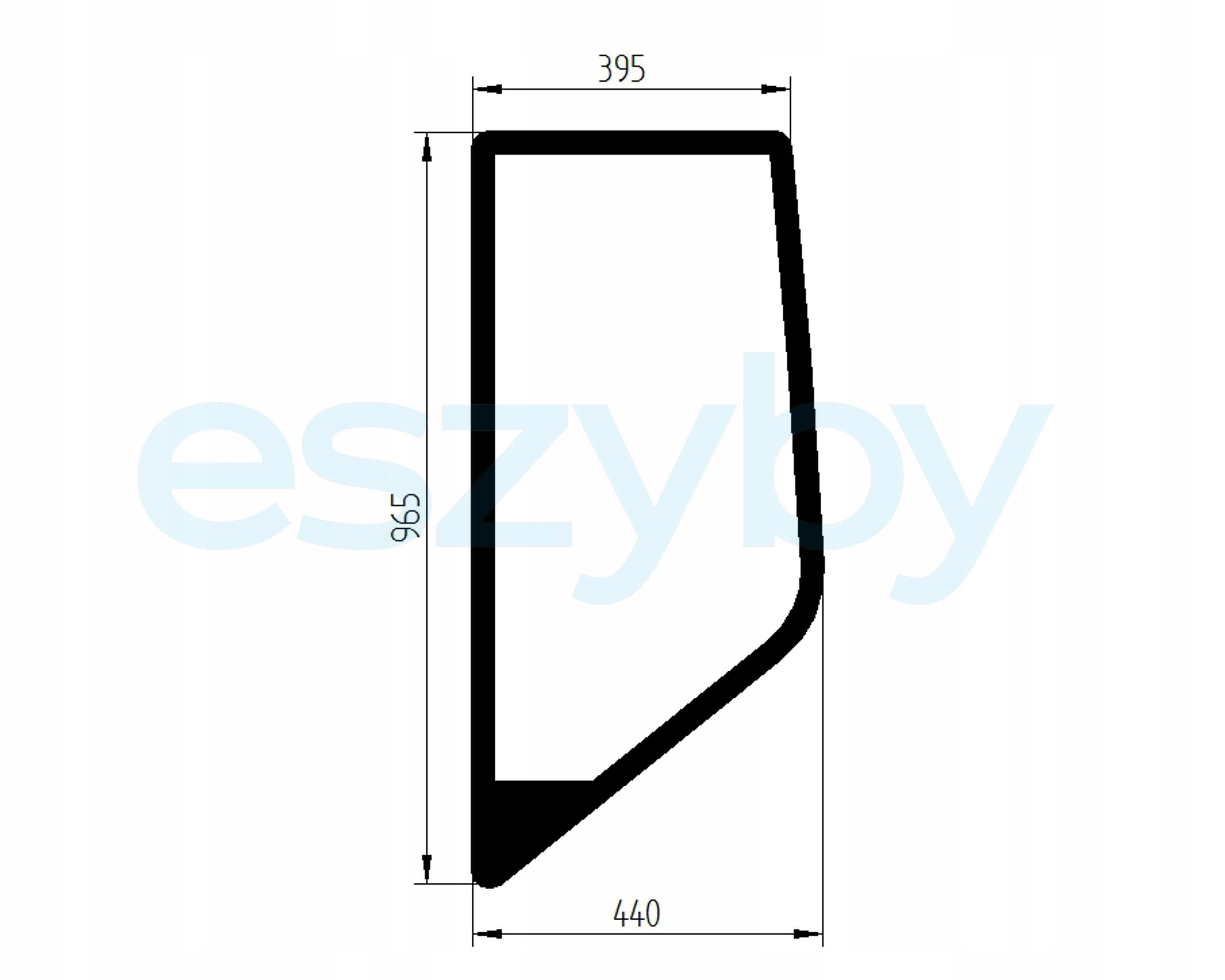sklo bagr Case CX série B boční levé KHN14910
