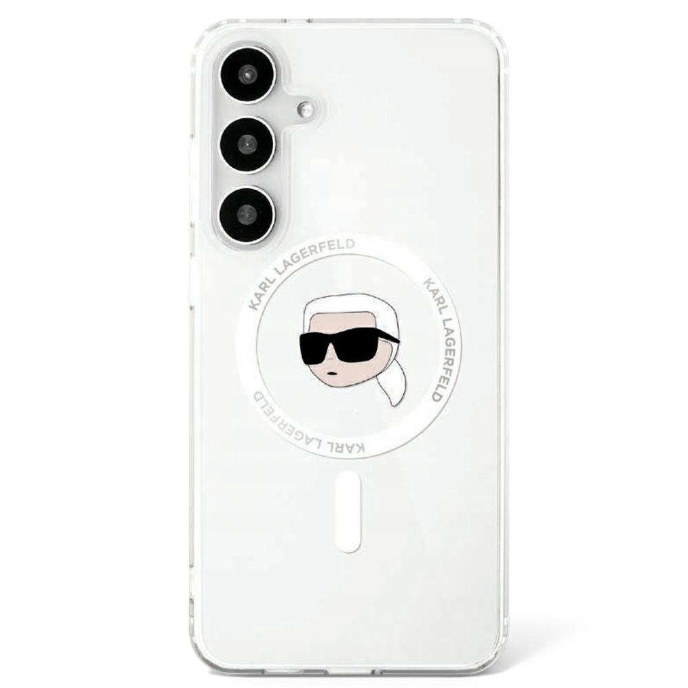 Karl Lagerfeld Pouzdro MagSafe pro Samsung Galaxy S25 Bílé