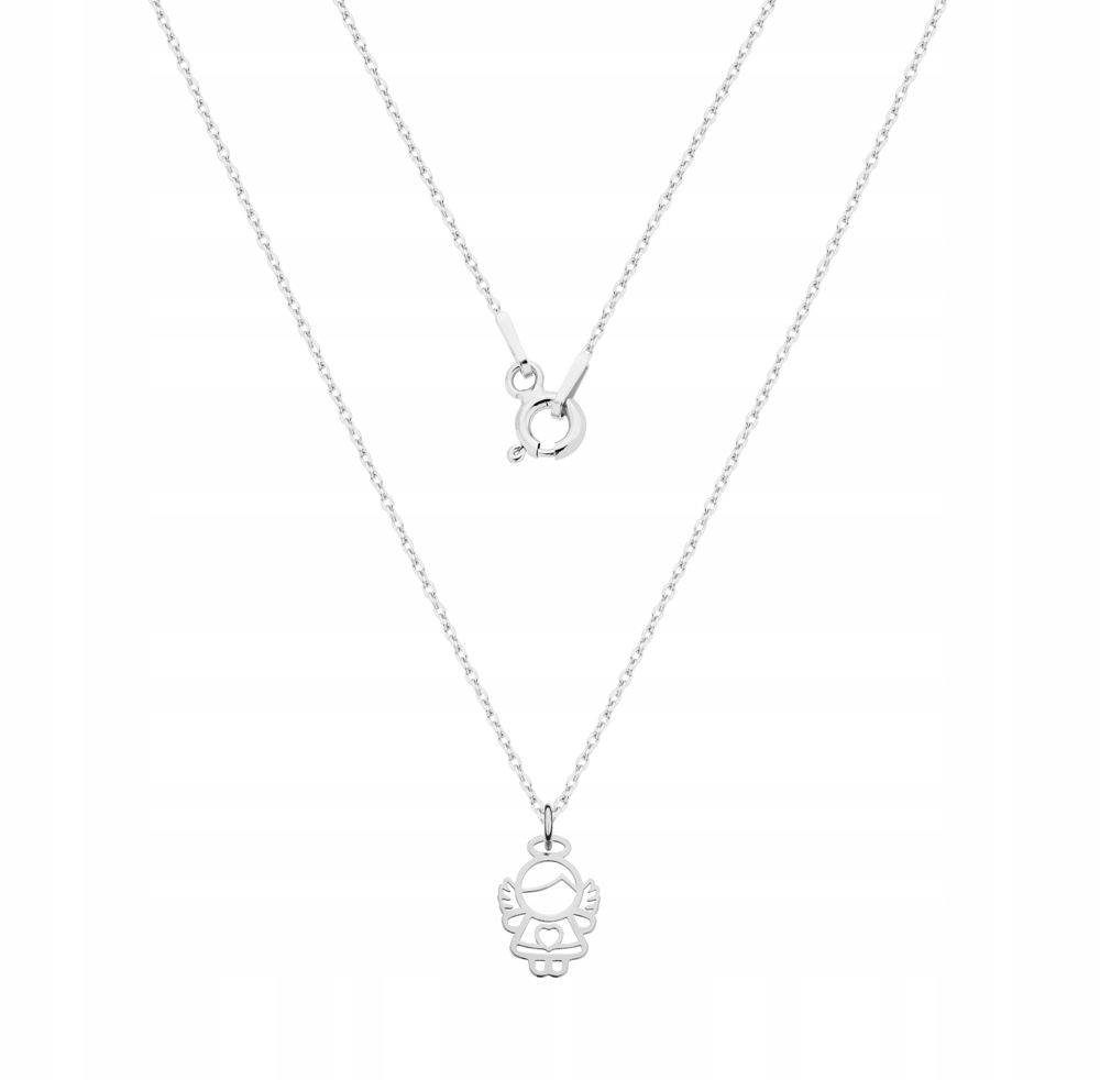 Naszyjnik z aniołkiem srebro 925 aniołek Materiał Srebro