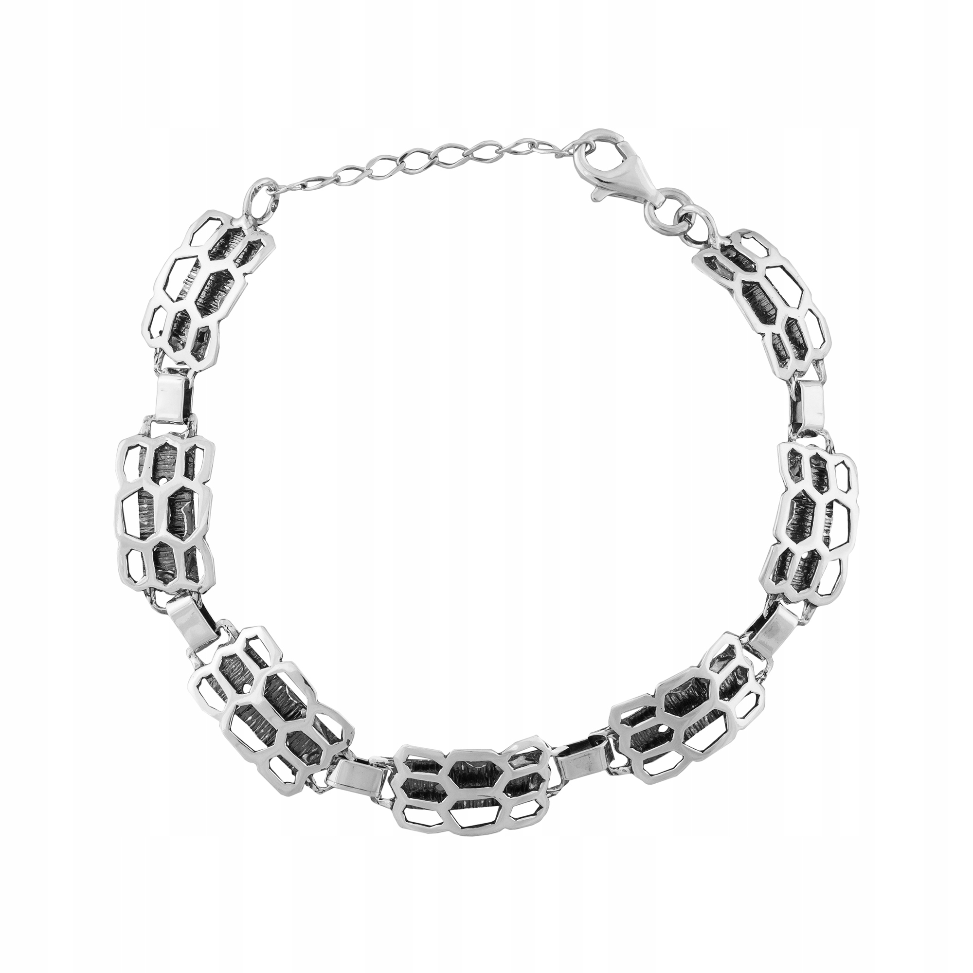 Stříbrný oxidovaný náramek ryzosti 925