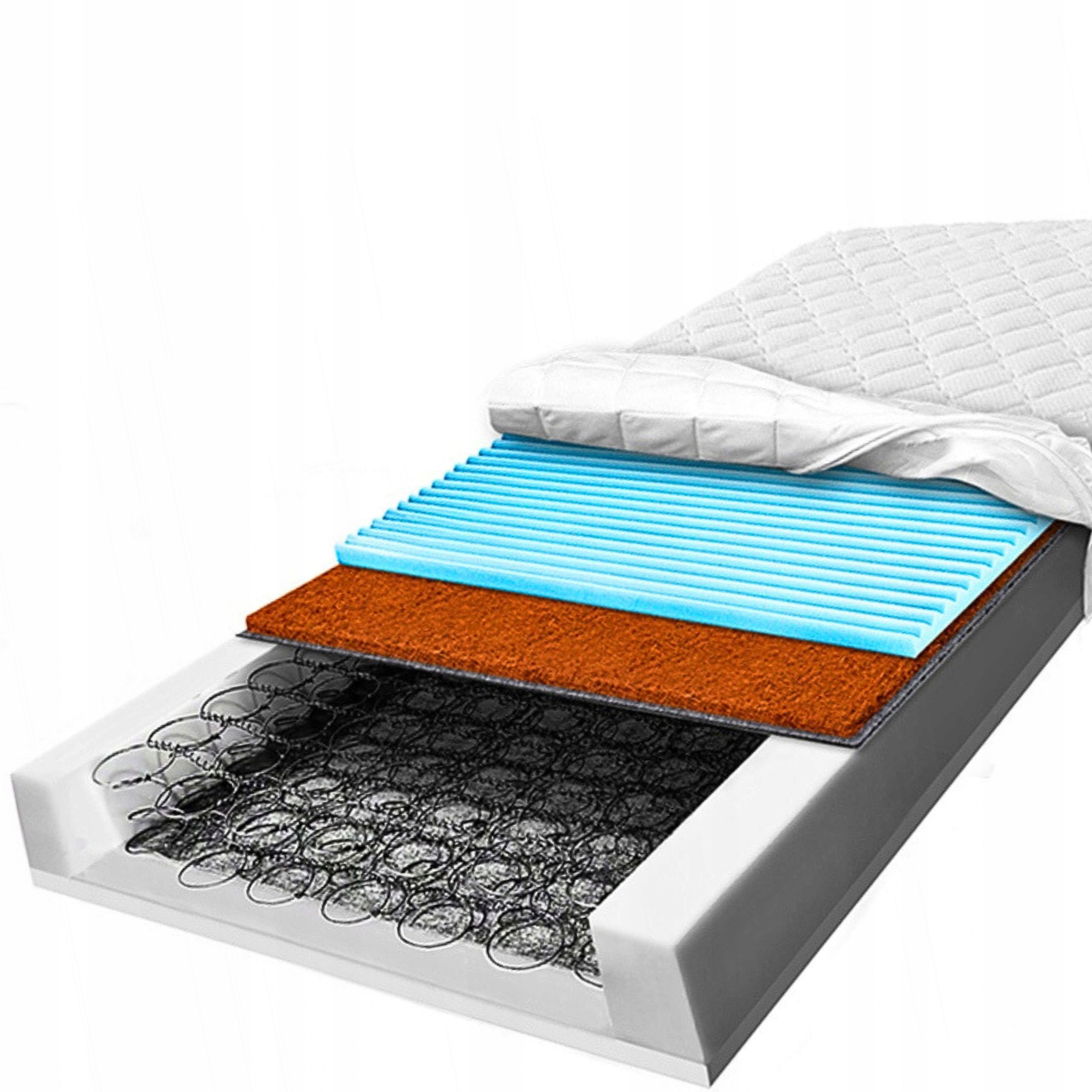 Matrac H3 H4 Bonnell s pružinami 140x200, 20 cm, Hr kokosová kontúrová pena