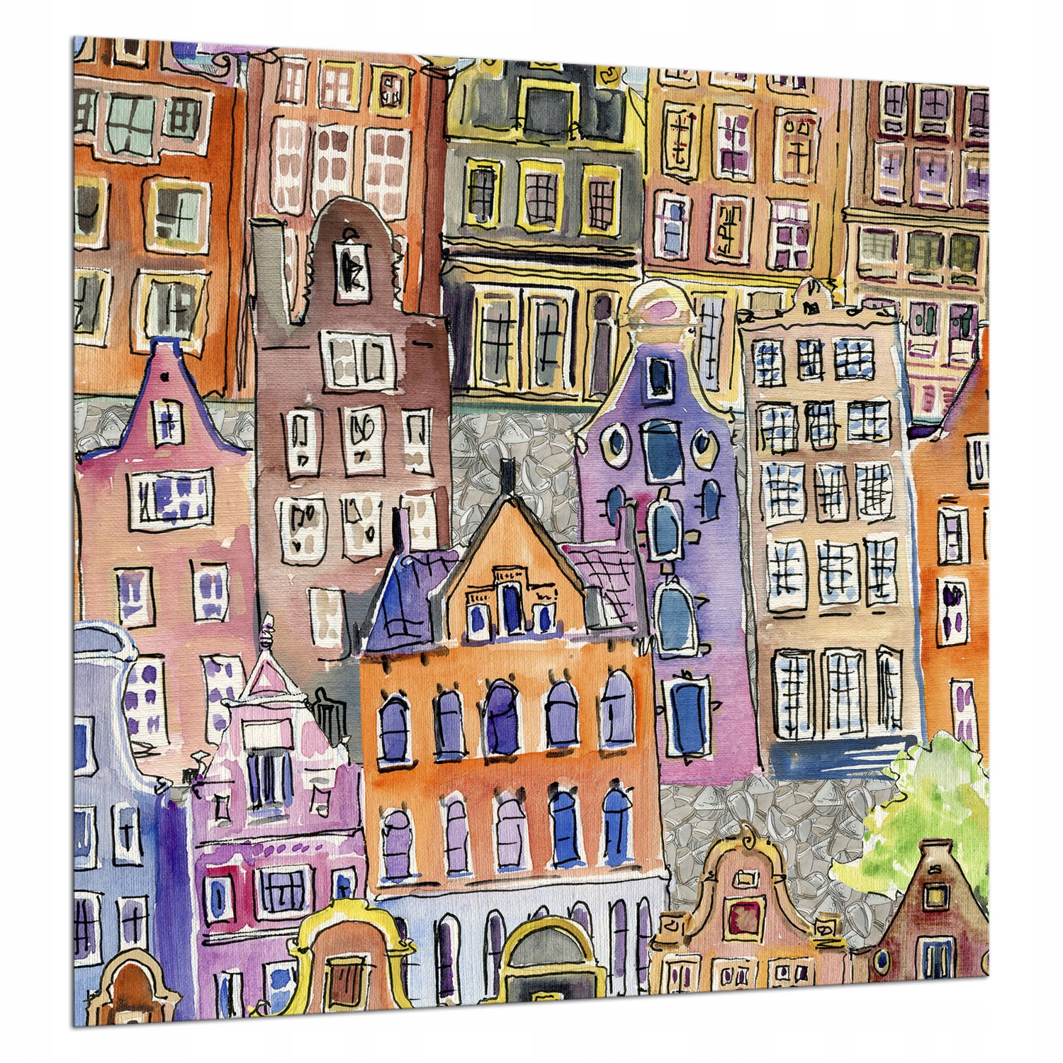 Ochranný Skleněný Panel Do Kuchyně 60x65 Město Lacobel 7v1