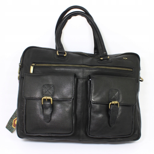 Torba męska skórzana na laptopa 15'' Peterson LAP-15602-NDM/3541 czarny