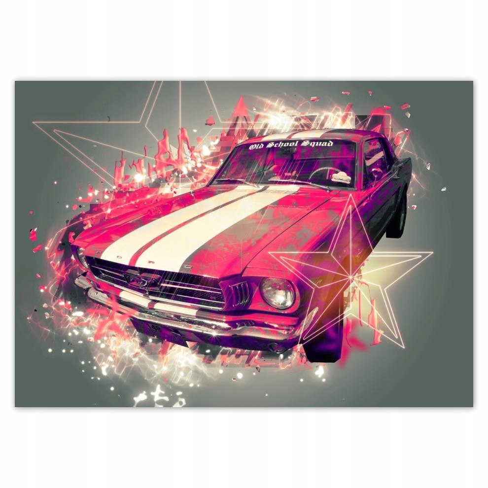 

Plakaty 70x50 Różowy Ford Mustang