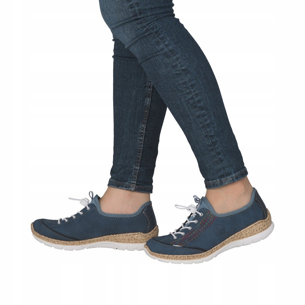 Rieker N42T0-14 Tmavě modré dámské nazouvací polobotky Antistress vel 36