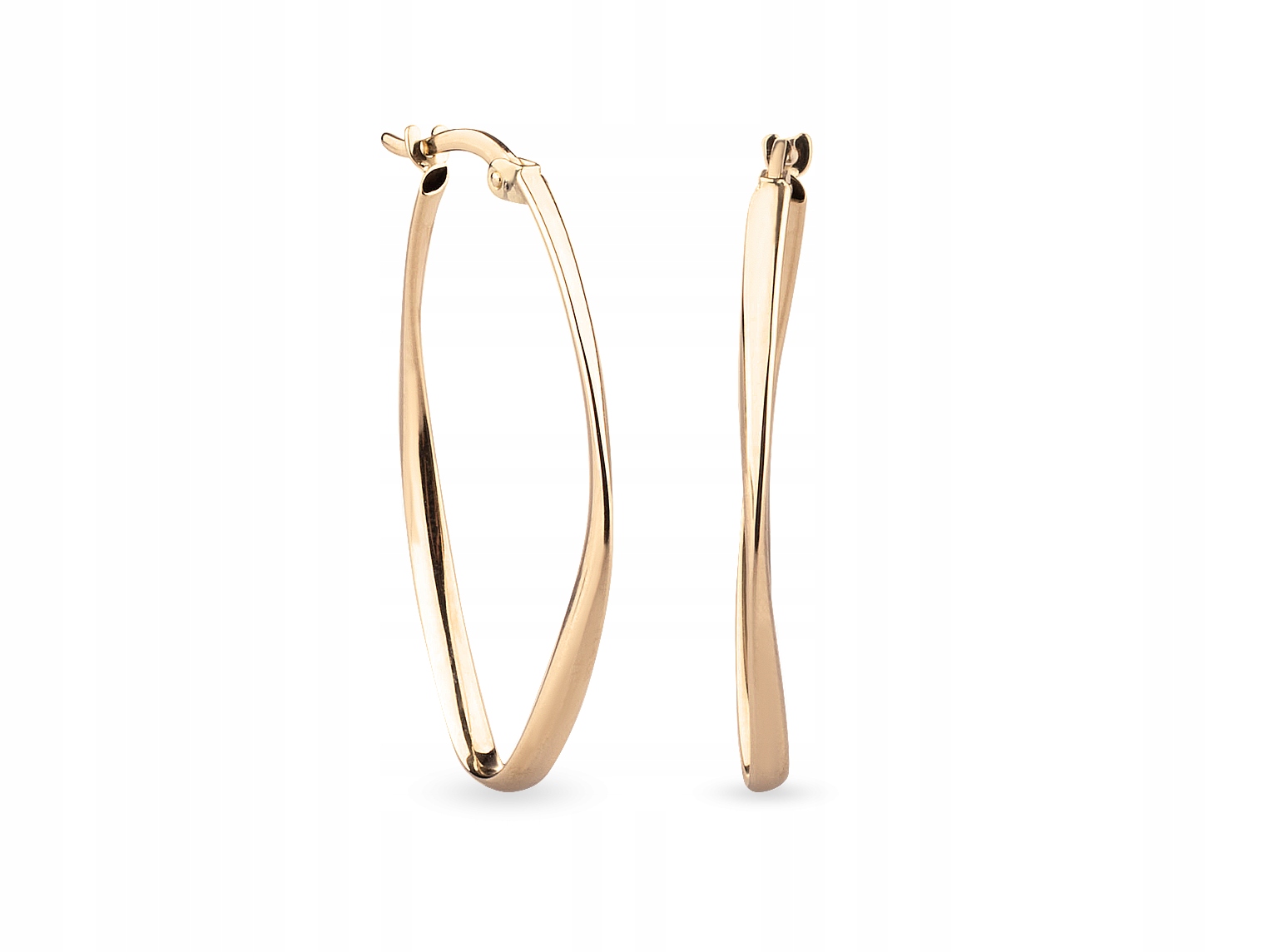 

Złote Kolczyki Kółka Owalne Angielskie 585