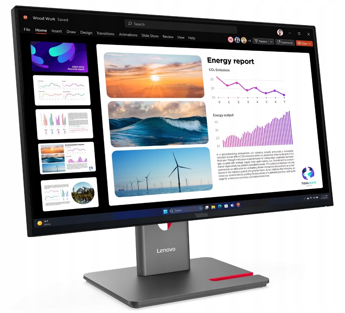 Led Monitor Lenovo ThinkVision P24Q-40 23,8" 2560 x 1440 px Ips Pls