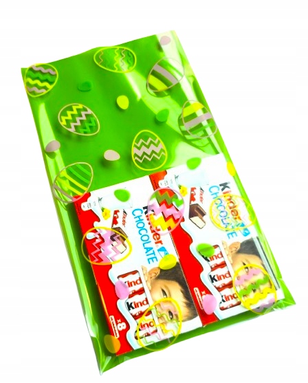 Torebki foliowe worki Celofan na słodycze Wielkanoc Pisanki 20x35 500 szt.