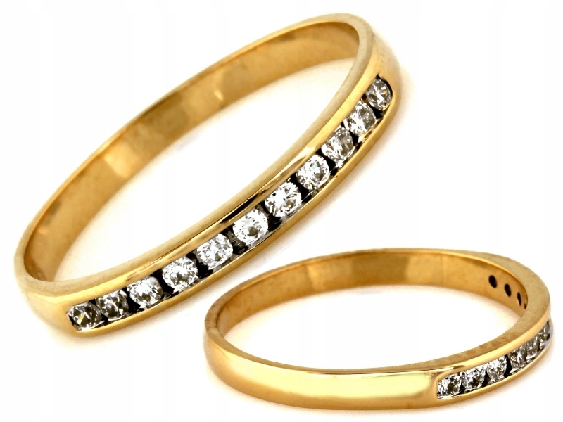 Zlatý prstýnek 585 14k Eternity s brilianty 11 Ks 0.15ct 1.00g pro ni