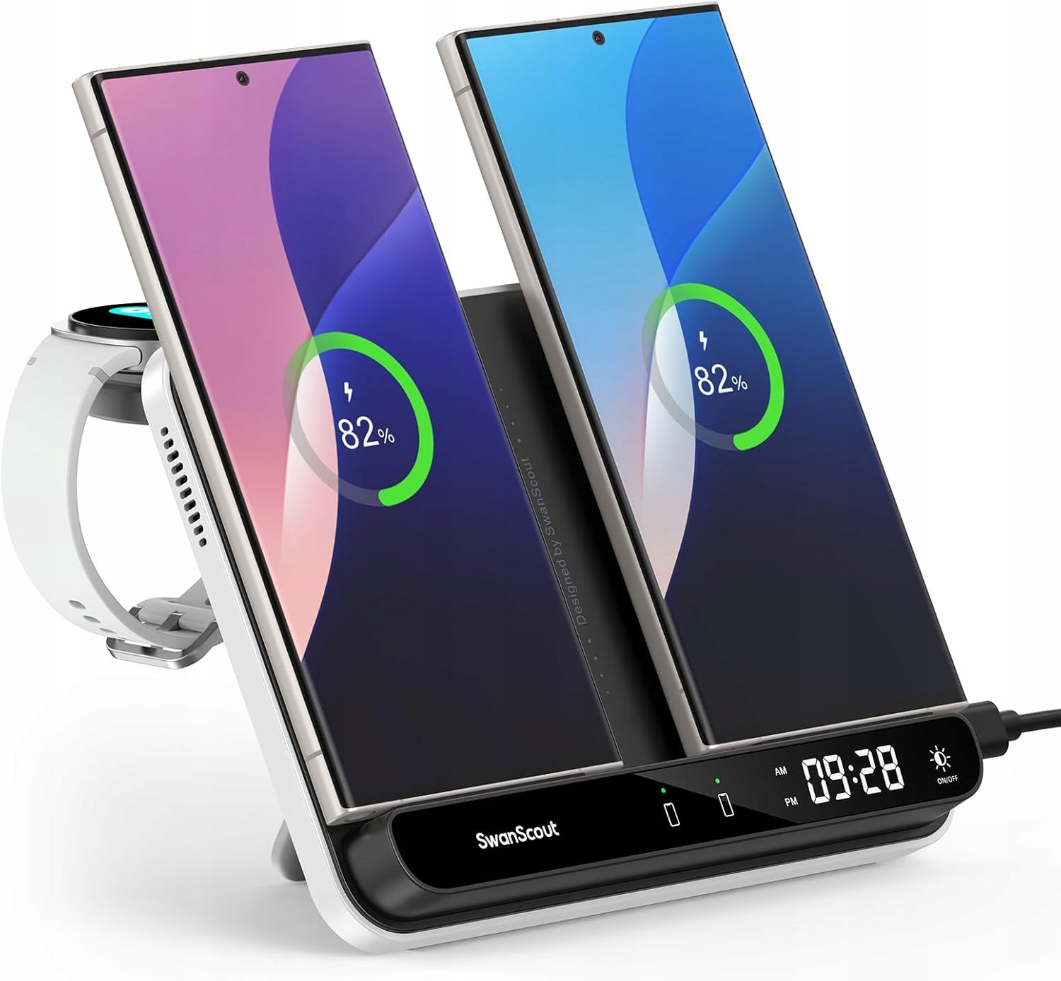 SWANSCOUT Stacja Ładowania Dla Pixel Watch 3/2 Fitbit Versa 4/3 Sense 2 — miniatura 10