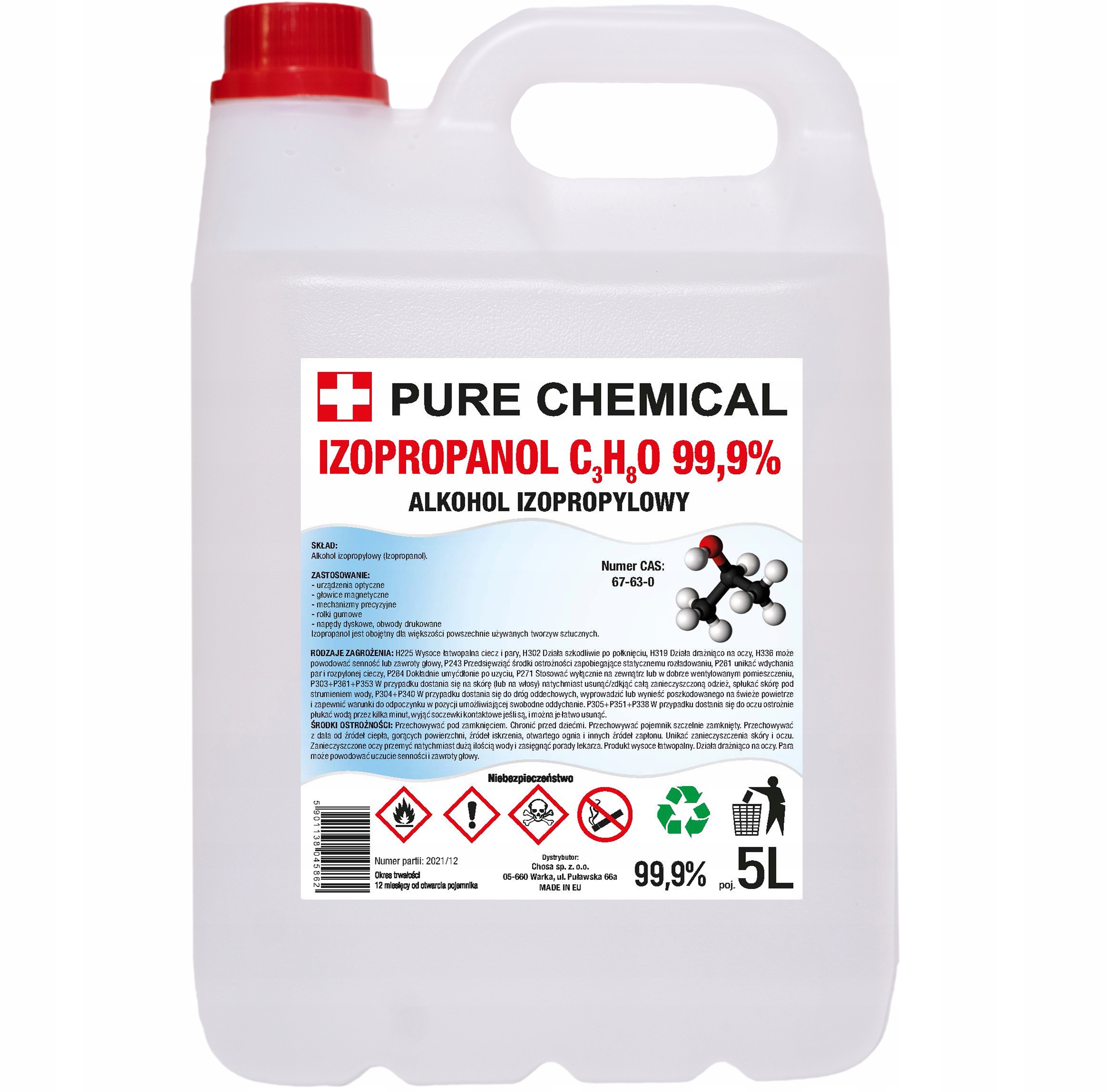 

Alkohol Izopropylenowy Ipa 99,9% 5L Pure Chemical