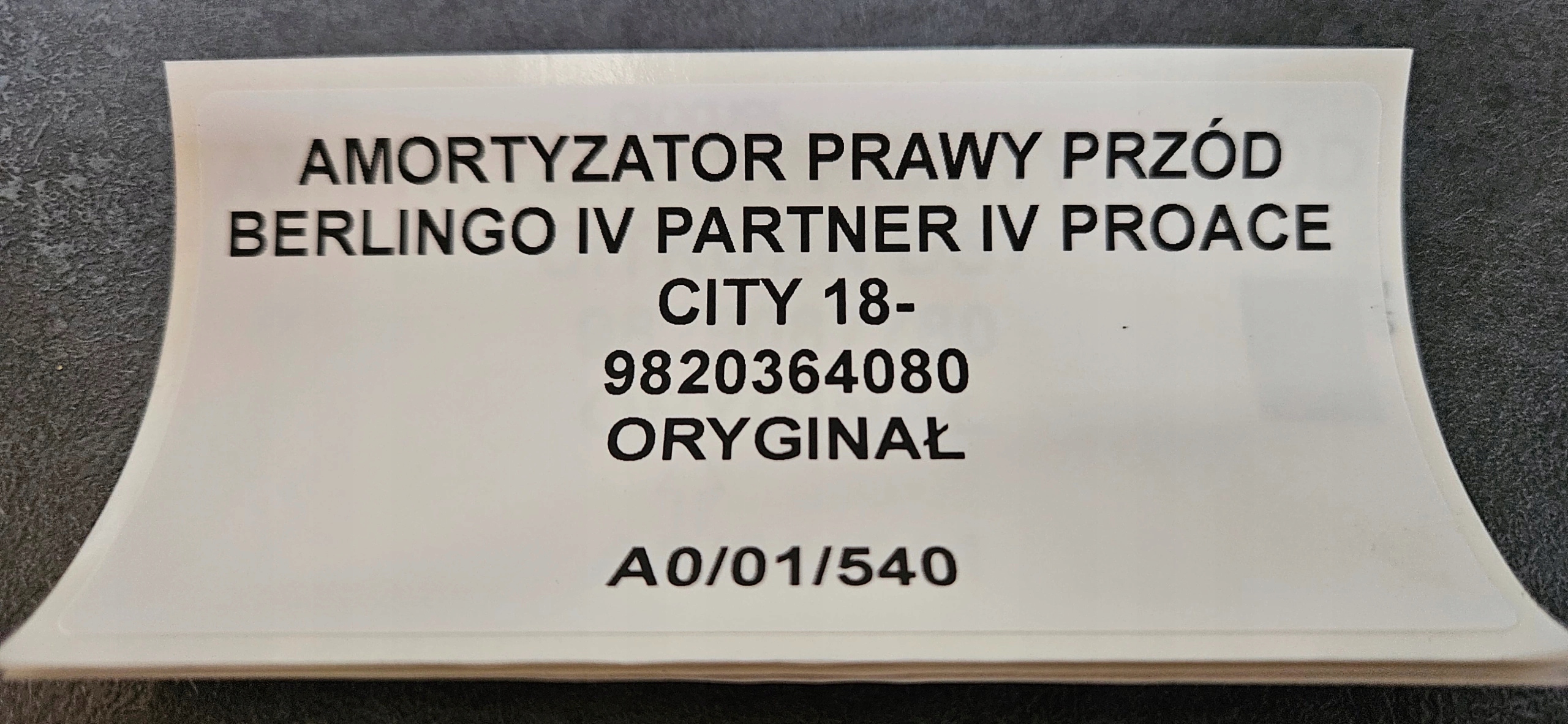 tlumič pravý předek BERLINGO IV PARTNER IV