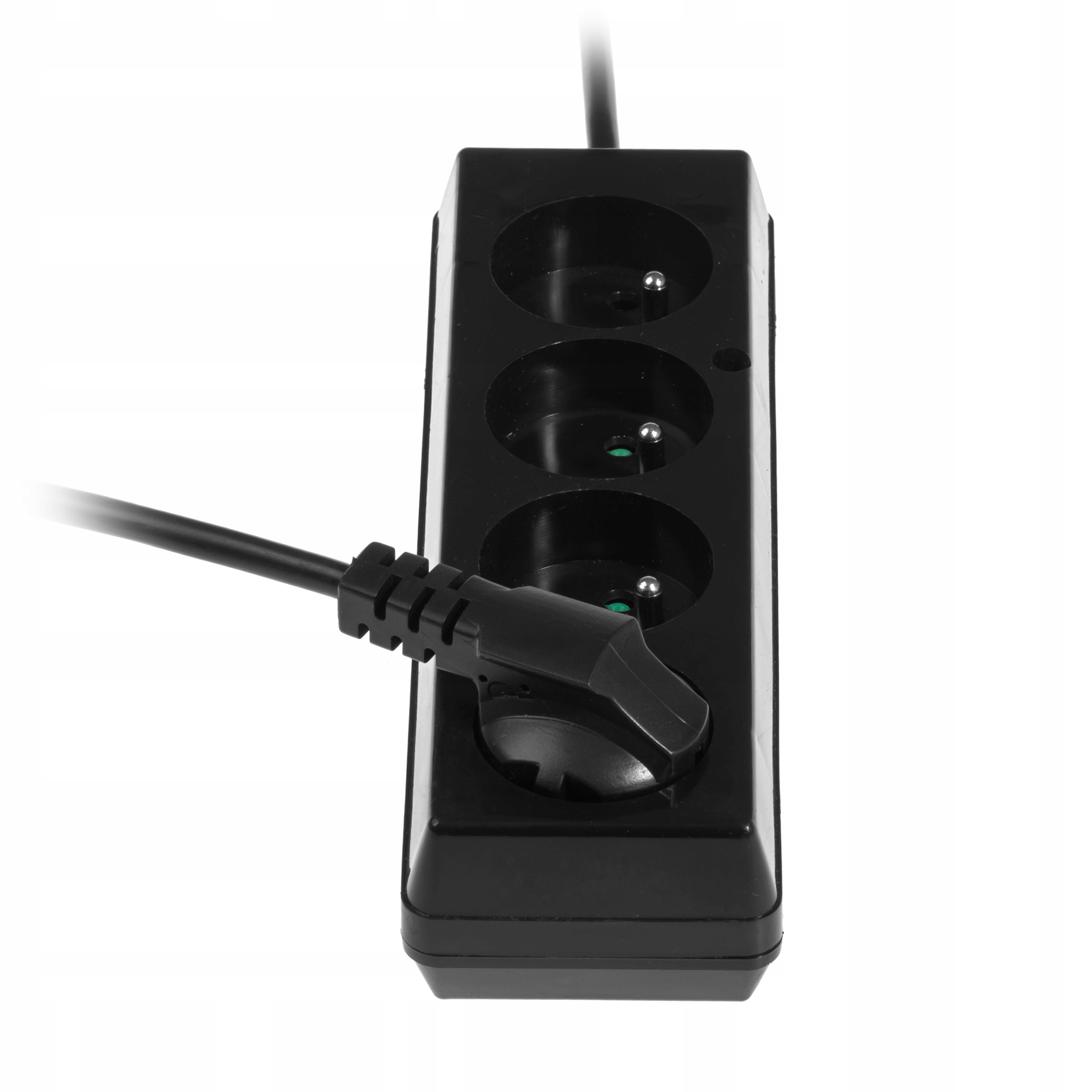 Przedłużacz 4 poczwórny PS-470/2,0m POLSKI czarny , 4-gniazda , uziemienie Długość kabla 2 m