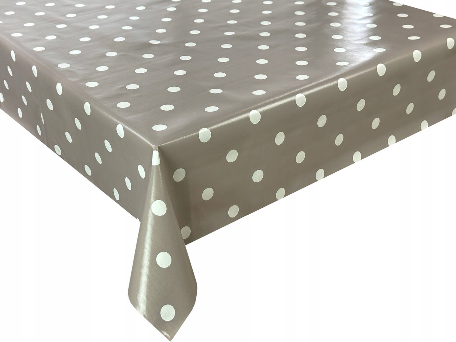 Cerata Obrus Na Wymiar Szary Beż Kropki 280x140 cm