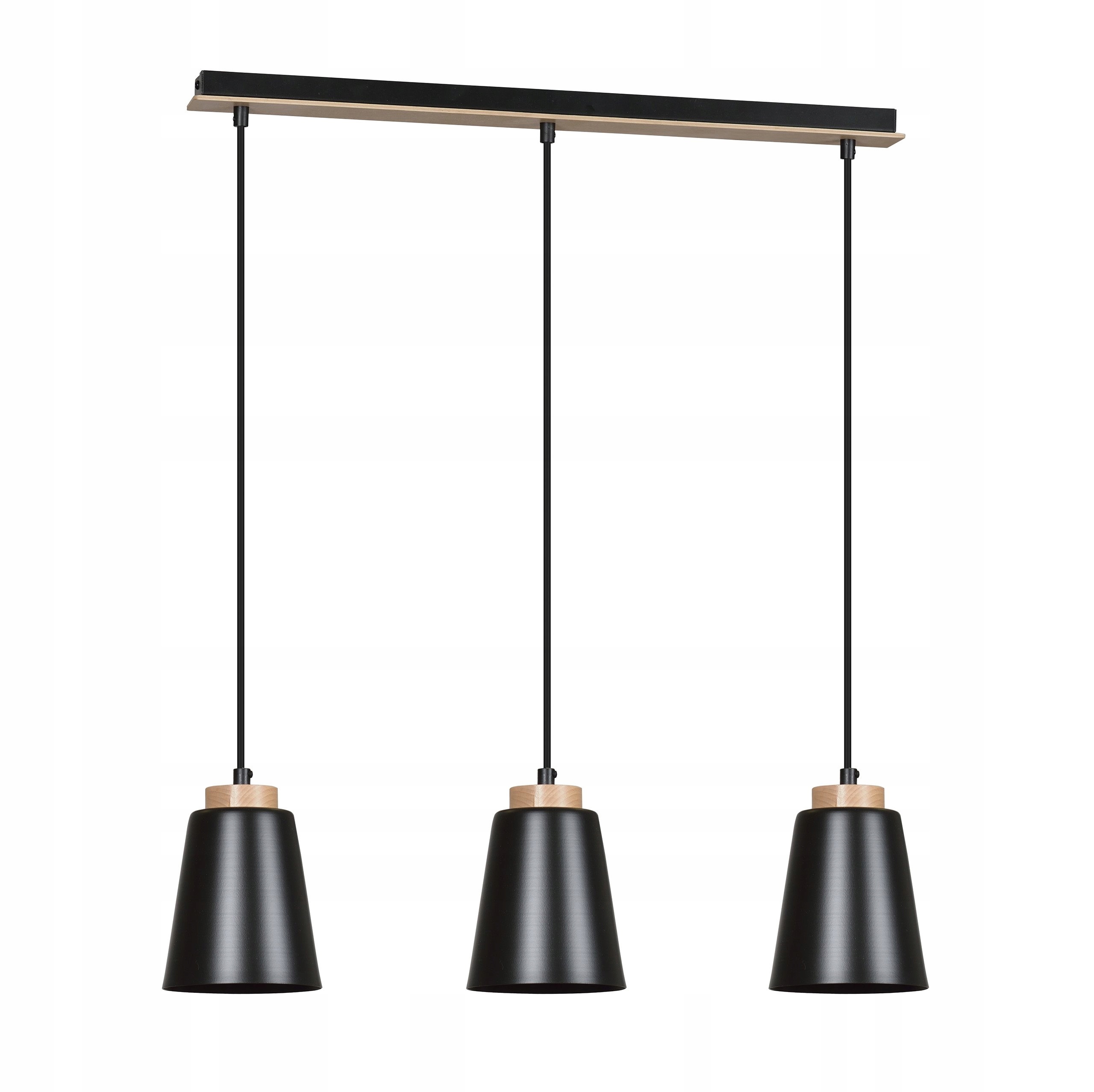 Lampa Bolero 3 Black osvětlení nad stůl v jídelně nebo kuchyni