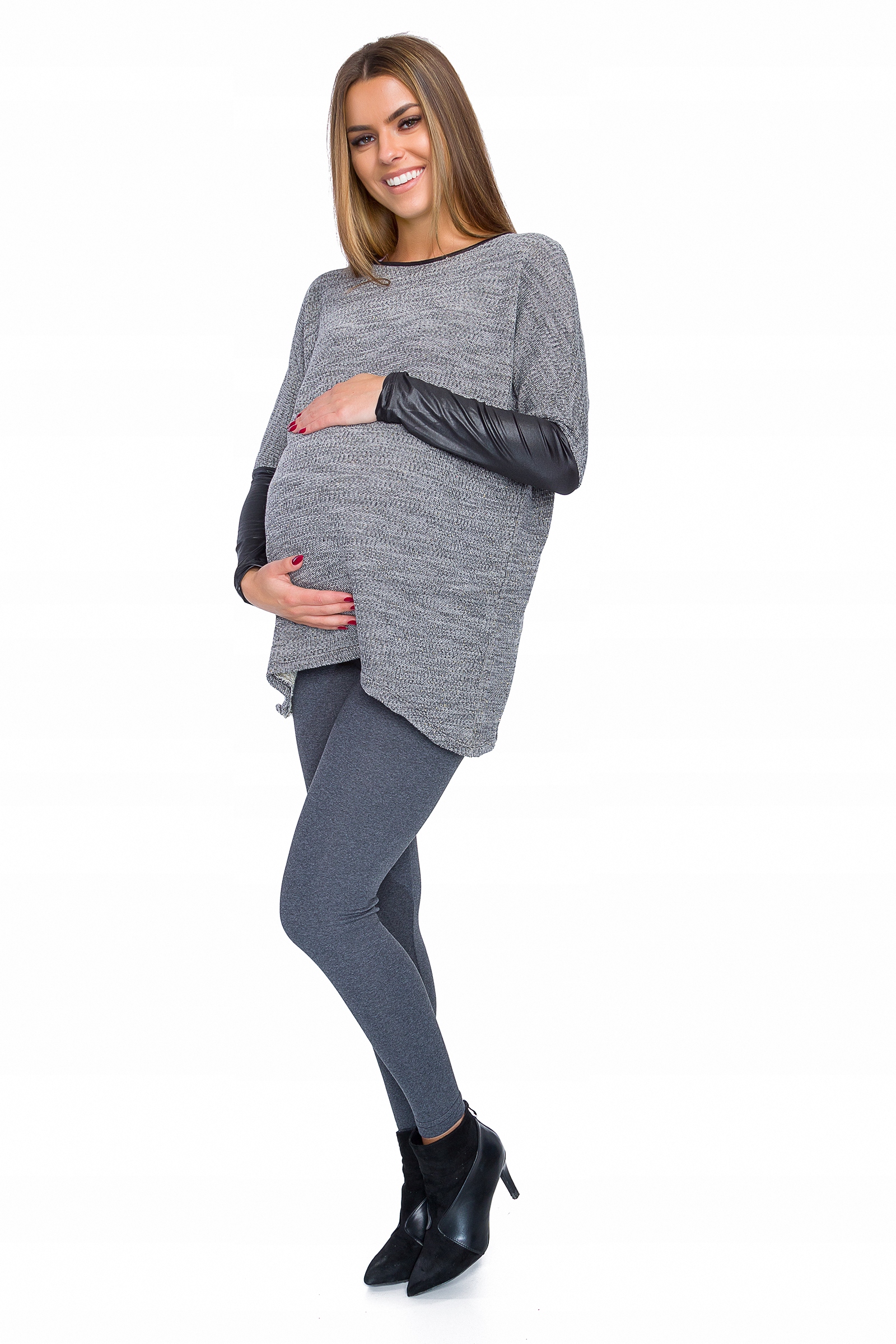 GRUBE LEGGINSY CIĄŻA DŁUGIE OCIEPLANE GETRY 3XL Marka inna