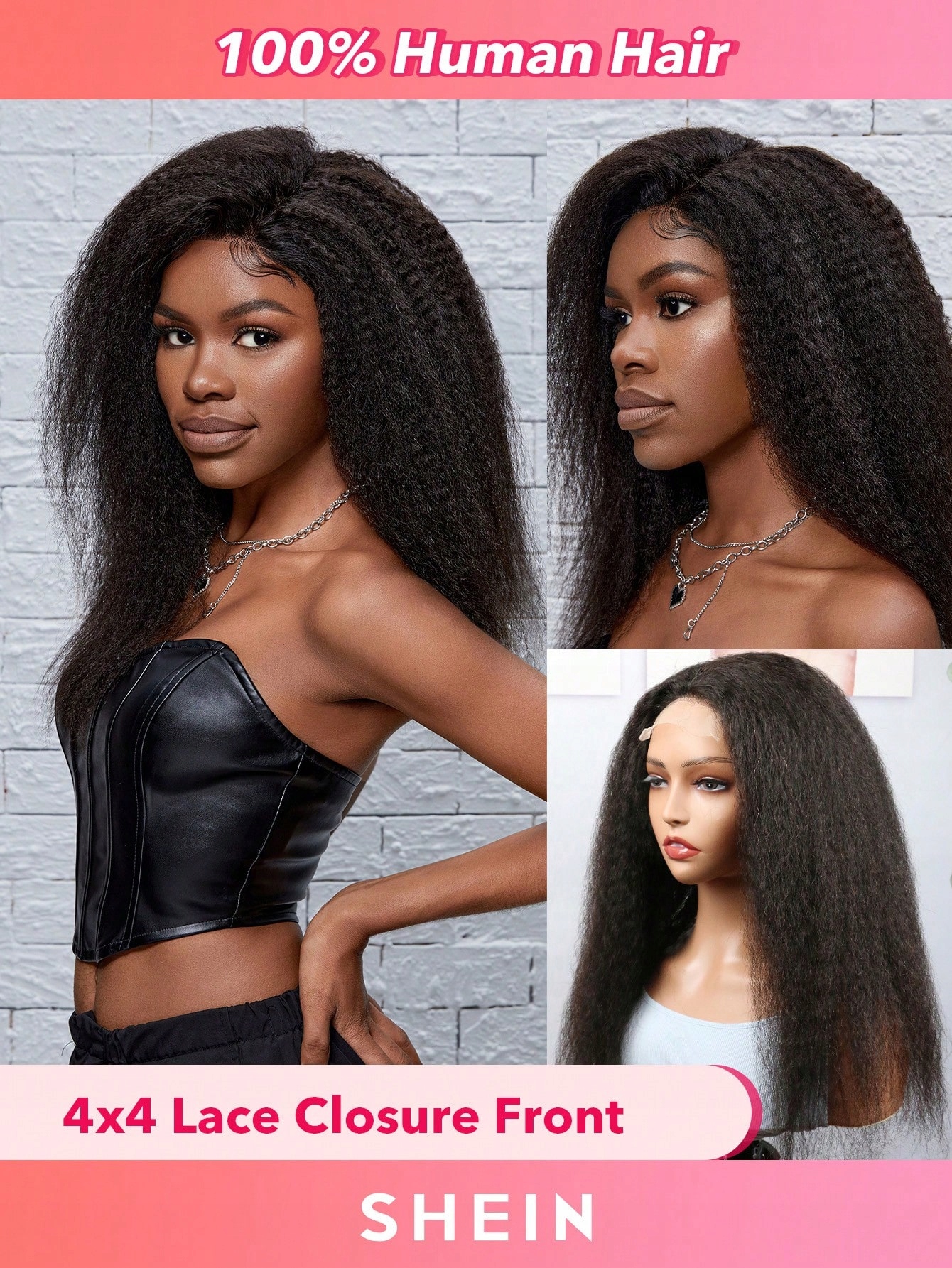 Shein Černá Afro Paruka