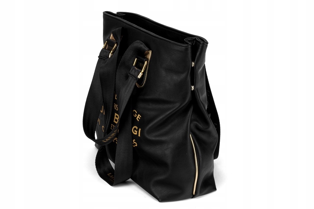 POLSKA TOREBKA LAURA BIAGGI SHOPPER NA RAMIĘ LOGO Wielkość duża (mieszcząca A4)