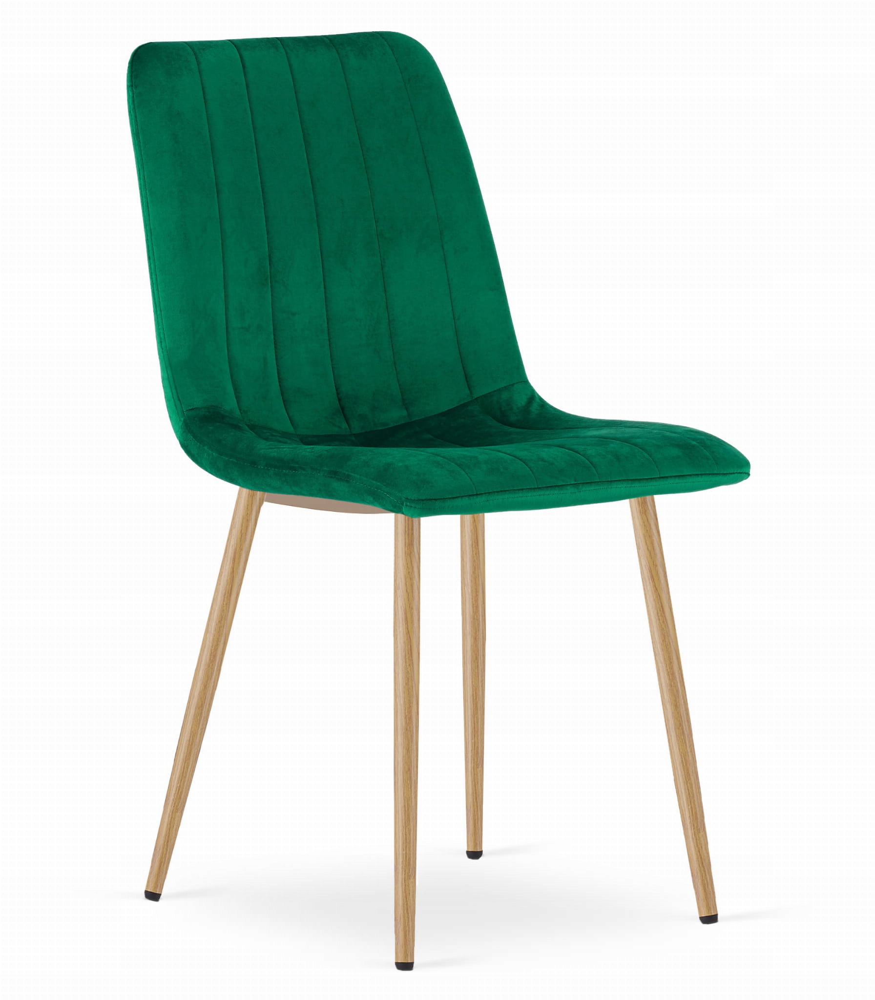 Křeslo Lava tmavá zeleň samet nohy, barva dřeva x 1