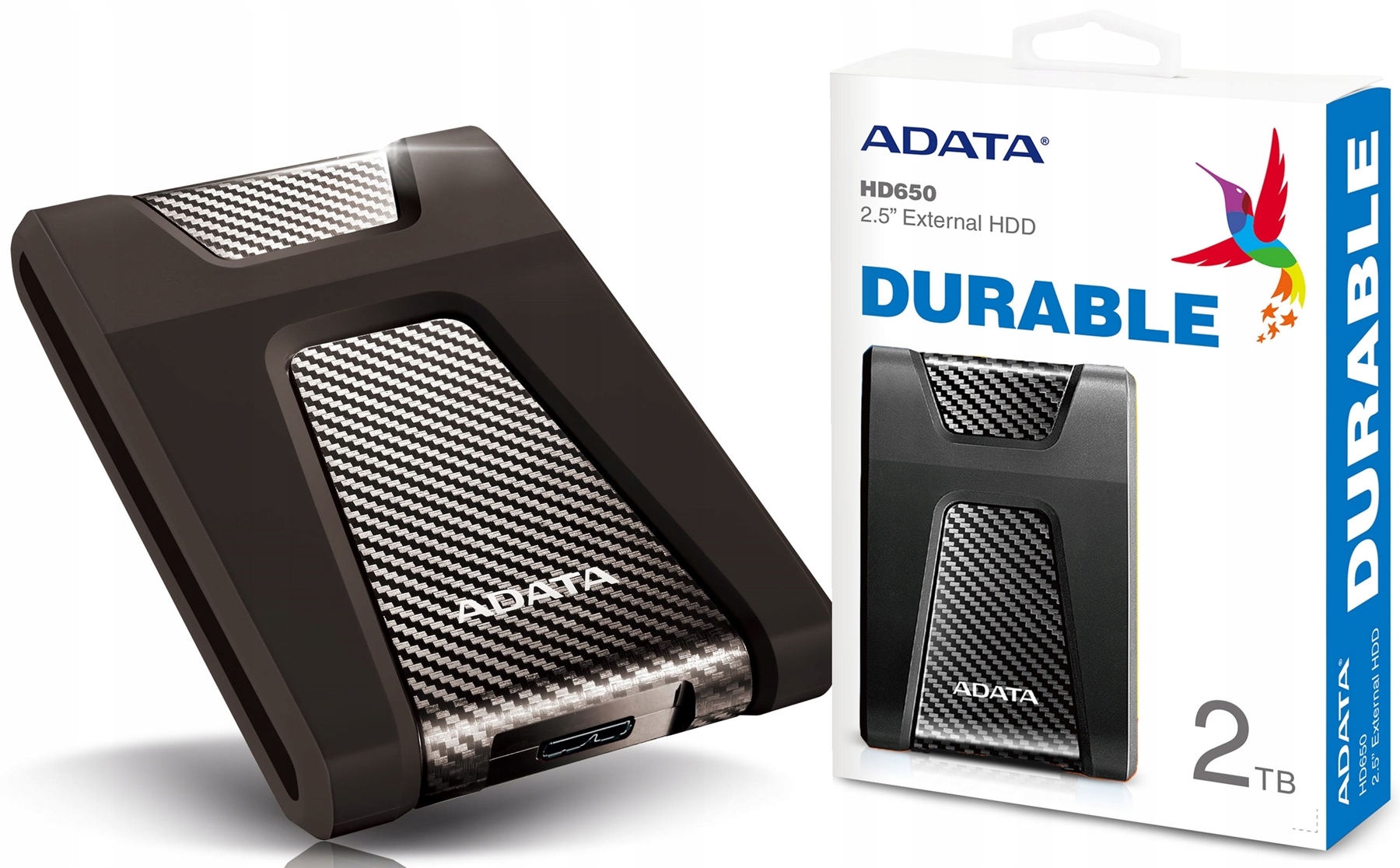 Dysk zewnętrzny Hdd Adata HD650 2TB Usb 3.1 czarny