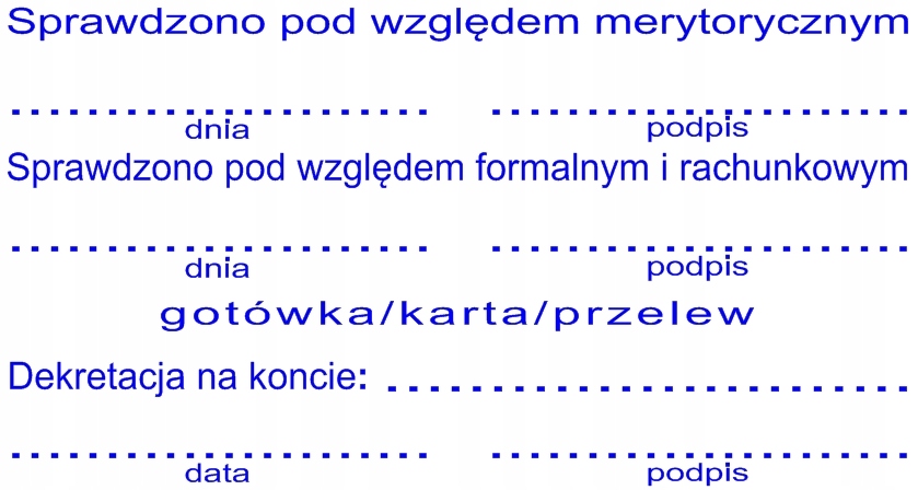 

Duża pieczątka księgowa Sprawdzono pod względem