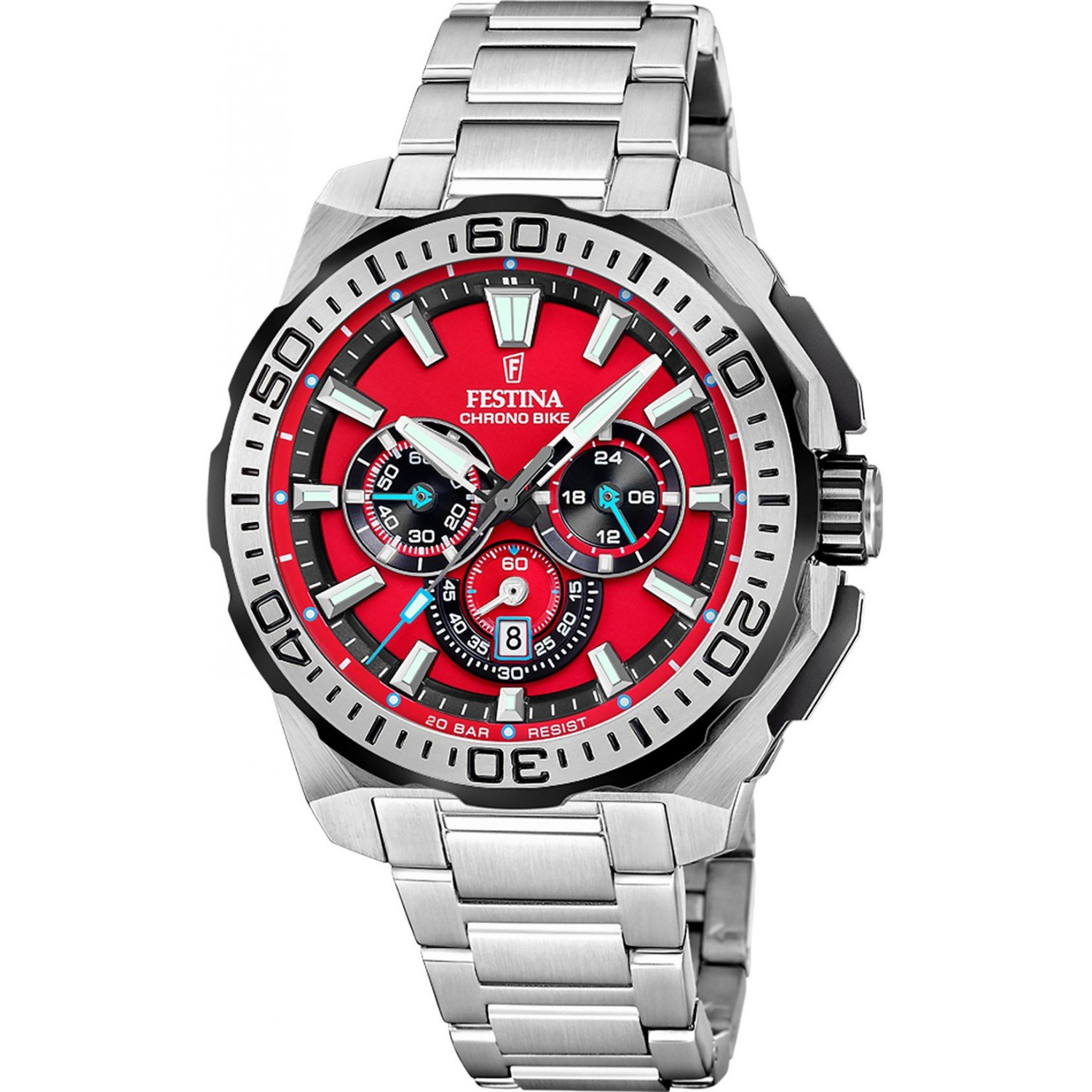 Pánské Hodinky Festina F20724-5 stříbrný náramek