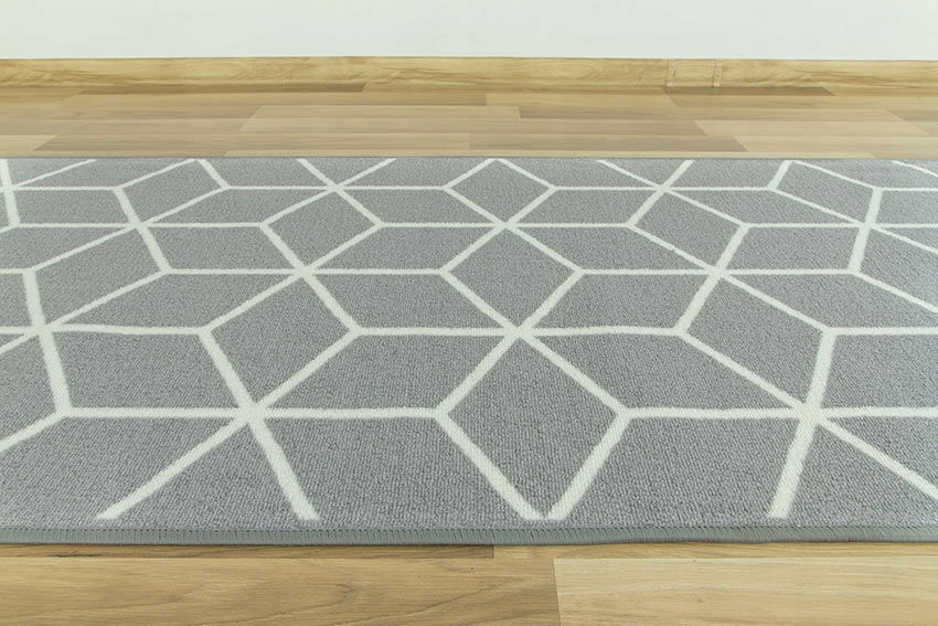 szer. 80 cm PODGUMOWANY CHODNIK ROMBY JASNY SZARY CUBES Grubość 4 mm