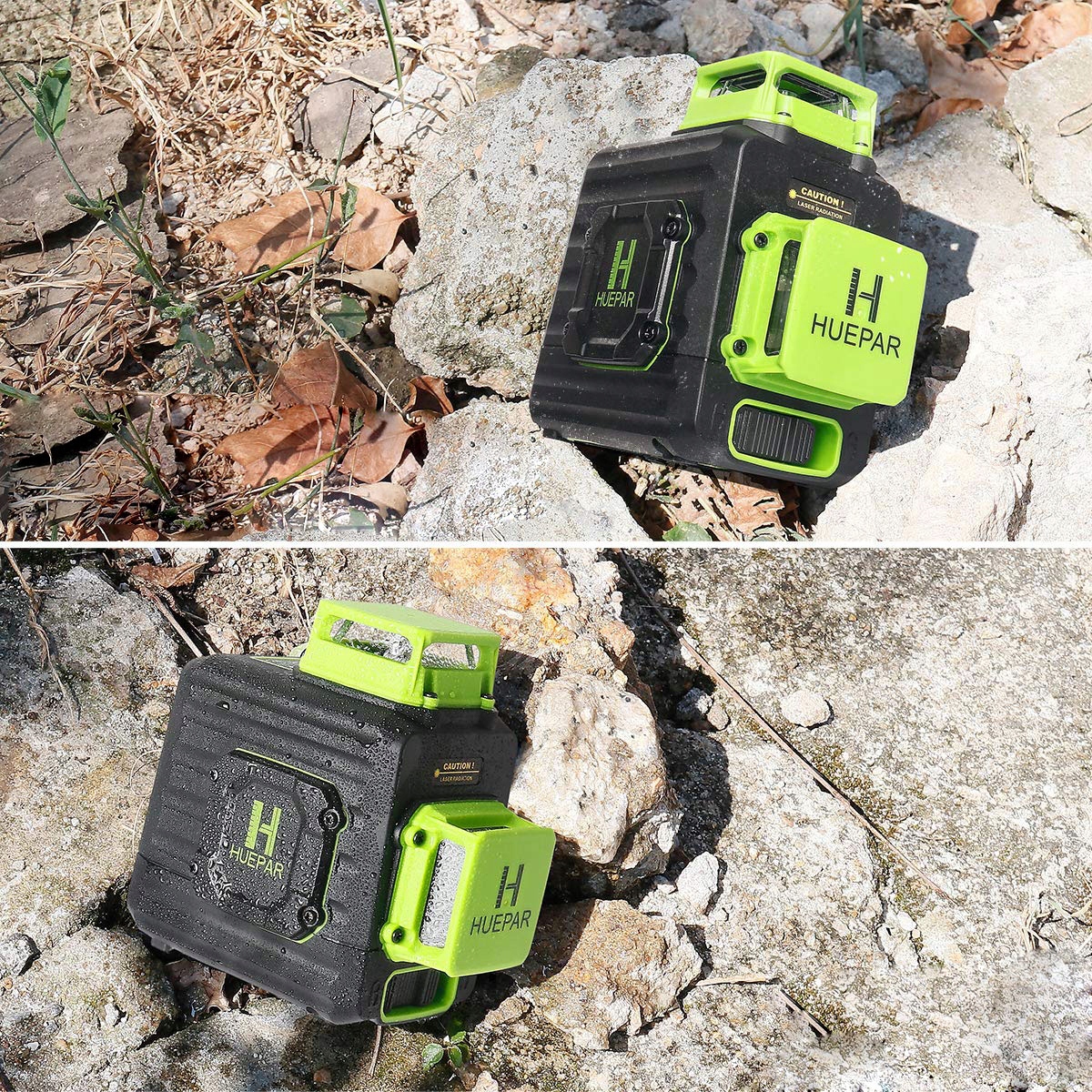 POZIOMICA LASEROWA 360+PUDEŁKO Z TWARDEGO PLASTIKU Szerokość produktu 6 cm